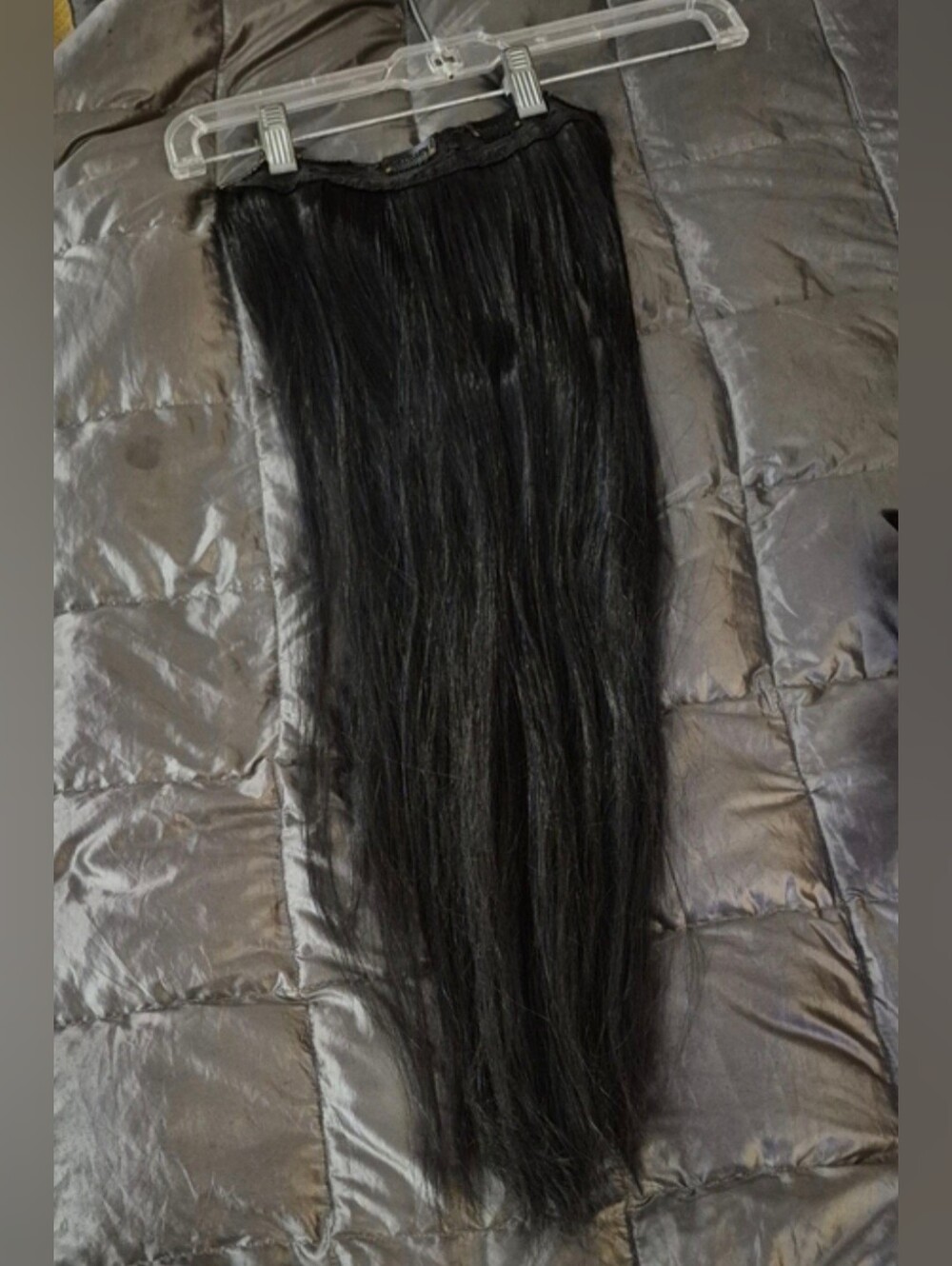 Black Clip-In Hair Extension - Natural Straight